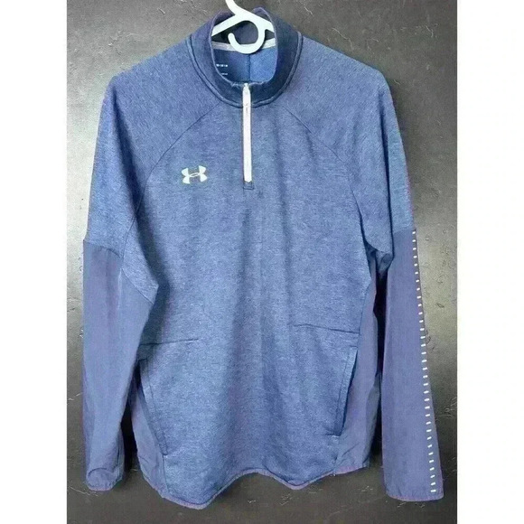 Under Armour UA Qualifier Hybrid 1/4 Zip Pullover Shirt Navy Blue Men’s Medium - Picture 1 of 7